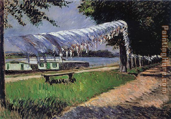 Laundry Drying painting - Gustave Caillebotte Laundry Drying art painting